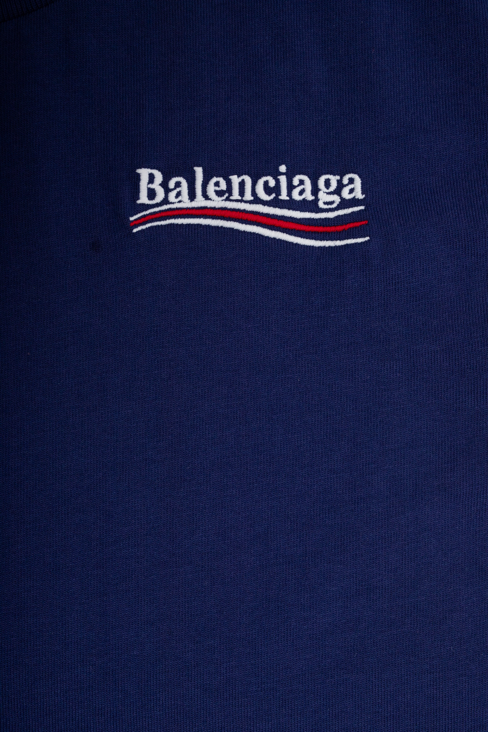 Balenciaga kids ネイビー Tシャツ 6y shirt Balenciaga Kids - Navy blue Logo T - TEEN smiley-print